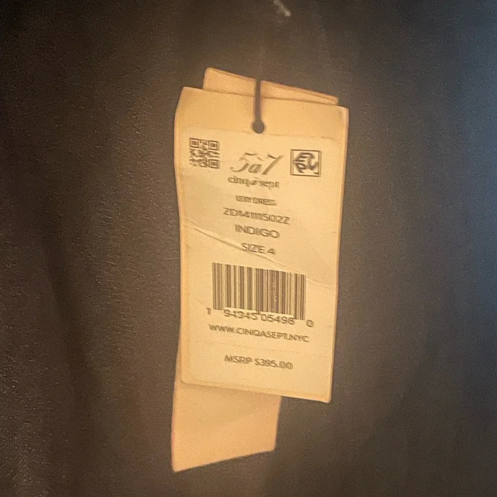 Cinq a Sept Lexy puff sleeve mini dress - Indigo - Picture 8 of 10